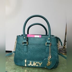 Juicy Couture Bright Lights Medium Satchel In Sea